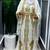 white Gold Bead Kaftan Zari Handcrafted Arabic Morrocan wedding dress with worked scarf