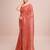 Embellished peach color  bollywood georgette saree with unstiched blouse