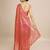 Embellished peach color  bollywood georgette saree with unstiched blouse