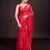 Embellished red color  bollywood georgette saree with unstiched blouse