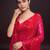 Embellished red color  bollywood georgette saree with unstiched blouse