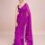 Embellished rani pink color  bollywood georgette saree with unstiched blouse