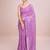 Embellished onion color  bollywood georgette saree with unstiched blouse