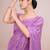Embellished onion color  bollywood georgette saree with unstiched blouse