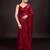 Embellished maroon color  bollywood georgette saree with unstiched blouse