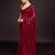 Embellished maroon color  bollywood georgette saree with unstiched blouse
