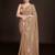 Embellished chiku color  bollywood georgette saree with unstiched blouse