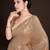 Embellished chiku color  bollywood georgette saree with unstiched blouse