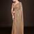 Embellished chiku color  bollywood georgette saree with unstiched blouse