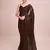 Embellished coffee color  bollywood georgette saree with unstiched blouse