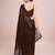 Embellished coffee color  bollywood georgette saree with unstiched blouse