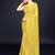 Embellished yellow color  bollywood georgette saree with unstiched blouse