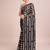 Embellished black color  bollywood georgette saree with unstiched blouse
