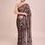 Embellished coffee color  bollywood georgette saree with unstiched blouse