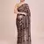 Embellished coffee color  bollywood georgette saree with unstiched blouse