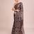 Embellished coffee color  bollywood georgette saree with unstiched blouse