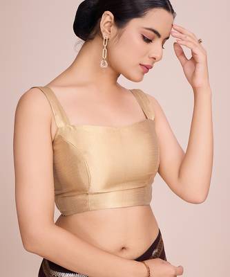 Embellished coffee color  bollywood georgette saree with unstiched blouse 4