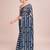 Embellished petrol blue color  bollywood georgette saree with unstiched blouse