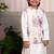 White embroidered chanderi nehru jacket set