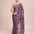 Embellished wine color  bollywood georgette saree with unstiched blouse