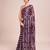 Embellished wine color  bollywood georgette saree with unstiched blouse