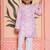 Pink embroidered silk kurta pyjama