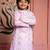 Pink embroidered silk kurta pyjama