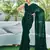 Embellished green color  bollywood georgette saree with unstiched blouse