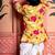Yellow printed chanderi kurta pyjama