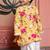 Yellow printed chanderi kurta pyjama