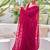 Embellished rose pink color  bollywood georgette saree with unstiched blouse