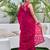 Embellished rose pink color  bollywood georgette saree with unstiched blouse