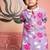 Purple printed silk kurta pyjama