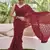 Embellished maroon color  bollywood georgette saree with unstiched blouse