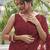 Embellished maroon color  bollywood georgette saree with unstiched blouse