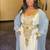 Grey-White Inner Jacket Morrocan Kaftan Silver Detailed work for women