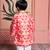 Multicolor printed linen kurta pyjama