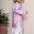 Purple embroidered satin kurta pyjama