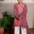 Maroon plain satin kurta pyjama