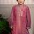 Maroon plain satin kurta pyjama