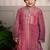 Maroon plain satin kurta pyjama