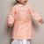 Peach embroidered silk kurta pyjama