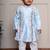 Blue embroidered chanderi kurta pyjama