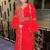 RED Inner Jacket Morrocan Kaftan Silver Detailed work for women