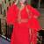 RED Inner Jacket Morrocan Kaftan Silver Detailed work for women