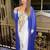 blue-White Inner Jacket Morrocan Kaftan Silver Detailed work for women