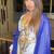 blue-White Inner Jacket Morrocan Kaftan Silver Detailed work for women