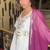 Purple-White Inner Jacket Morrocan Kaftan Silver Detailed work for women