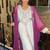 Purple-White Inner Jacket Morrocan Kaftan Silver Detailed work for women