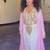 Pink-White Inner Jacket Morrocan Kaftan gold Detailed work for women